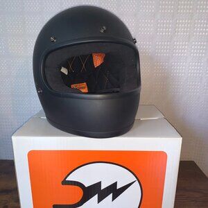 Biltwell Gringo Flat Black Motorcycle Helmet Large